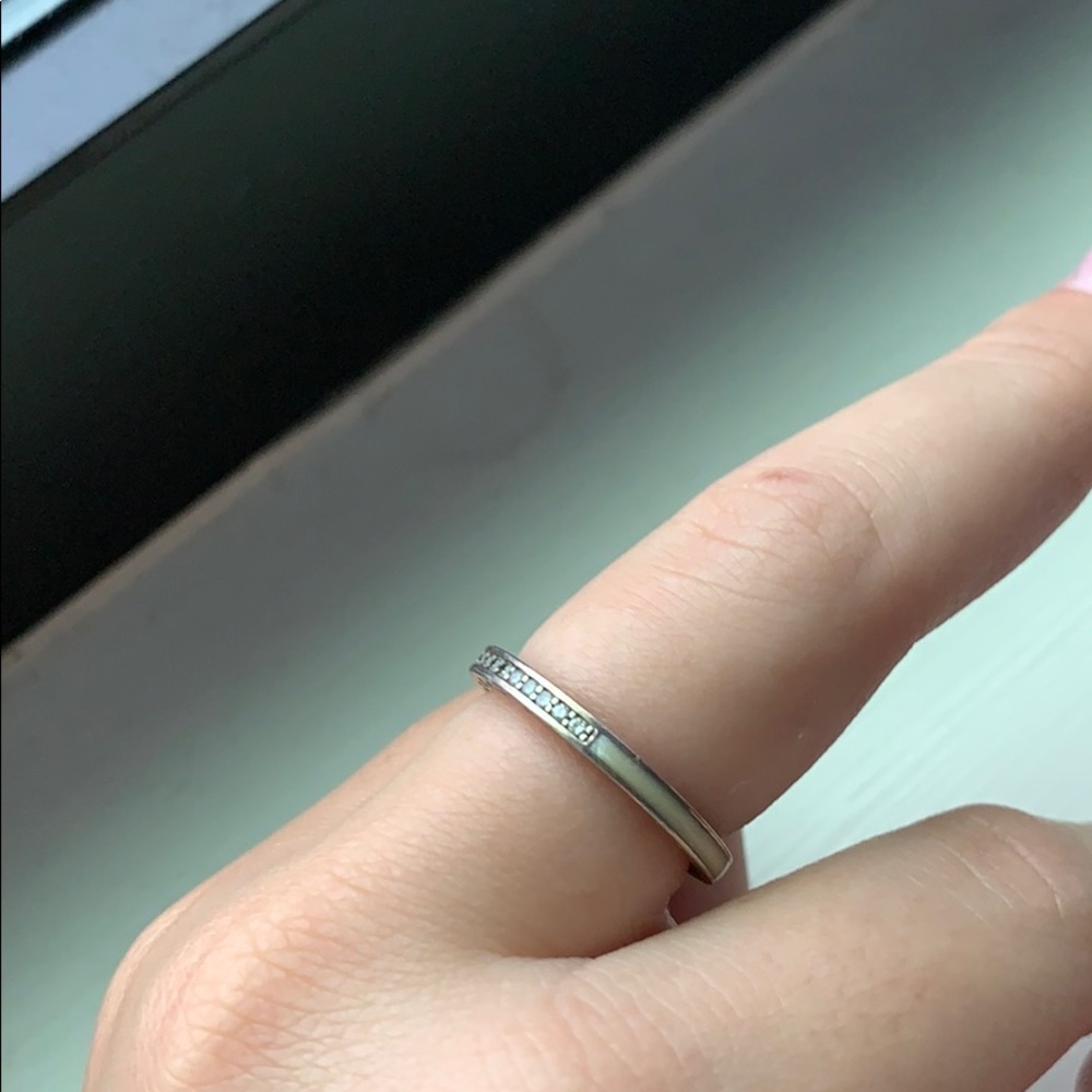 two toned heart ring pandora size 8